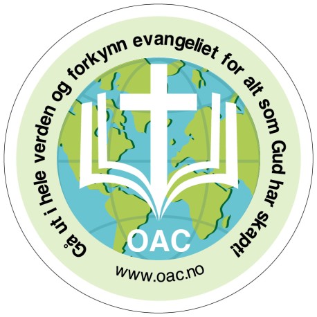 OAC-logo-klistremerke diameter 70 mm